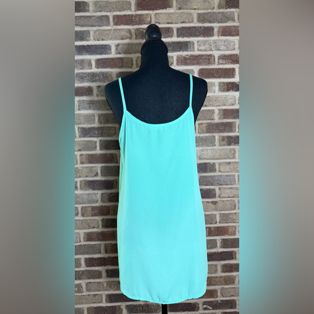 Chris & Carol Mint Aqua Spaghetti Strap night low tank top - Picture 1 of 4